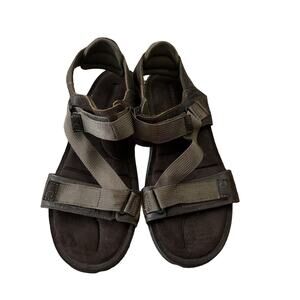 Merrell Mens Brown J91517 Dark Earth Leather Strappy Sport Sandal Size US 8‎
